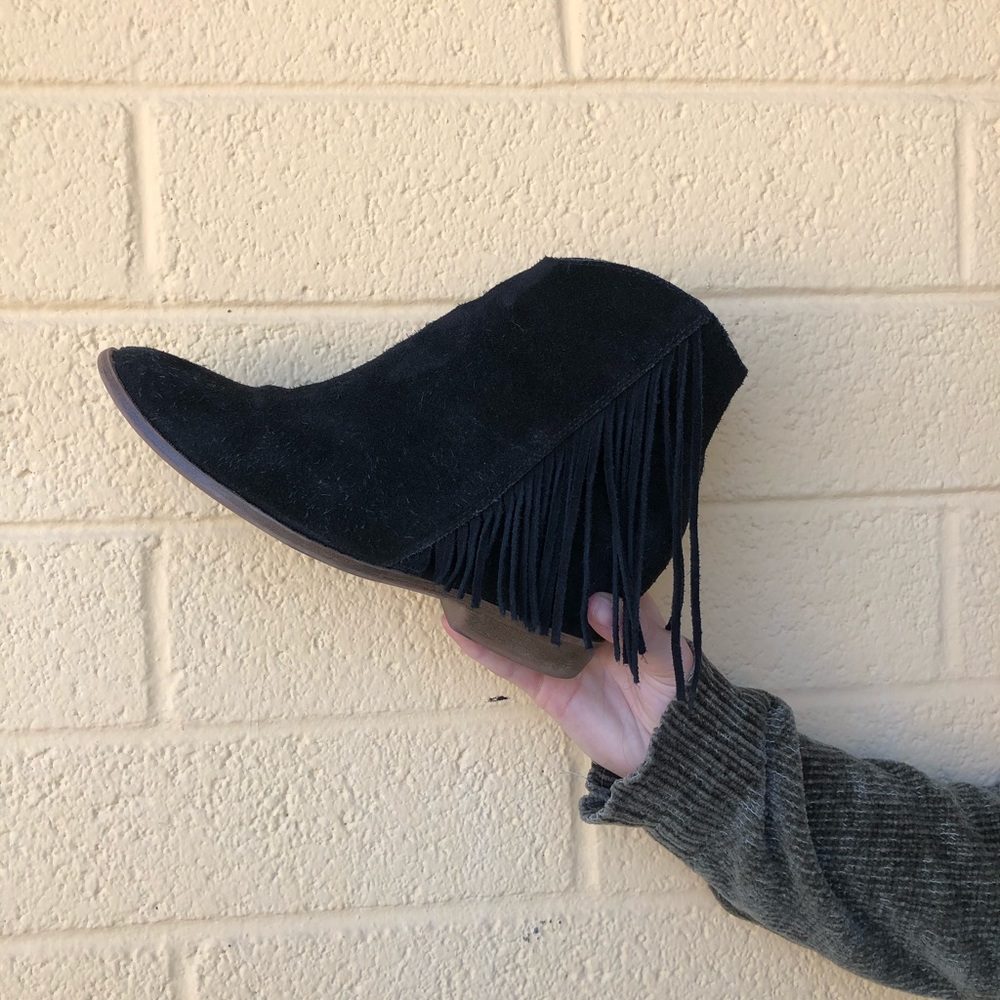 fringe booties